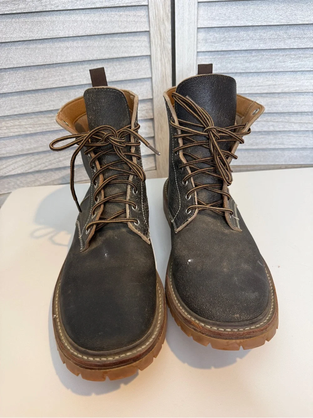 Thursday Boot Company Hero Men’s 12.5 Leather Lug Sole Lace Up Boots